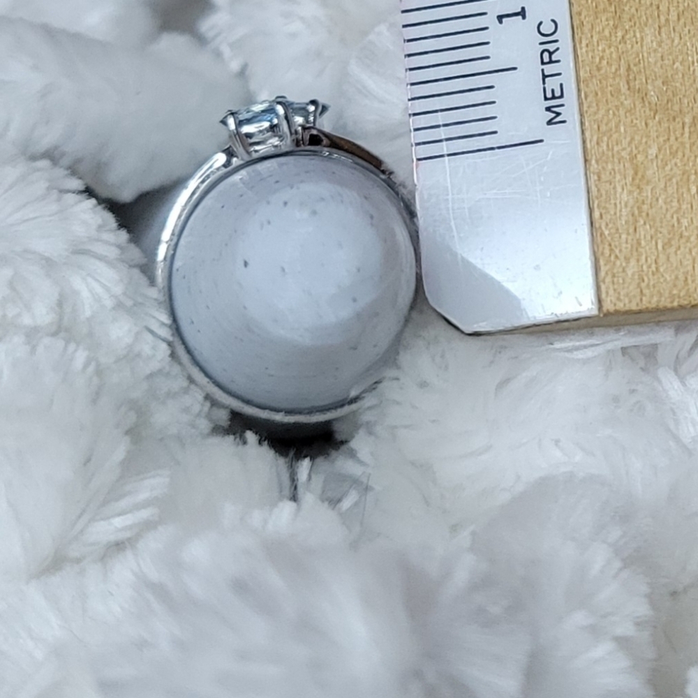 14K White Gold Santa Maria Africana Aquamarine Ring - Picture 5 of 8